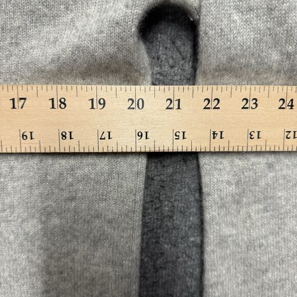 Skull Cashmere Sweater Womens Small Gray Cow Skull V-Neck Goth Grunge - Picture 5 of 6